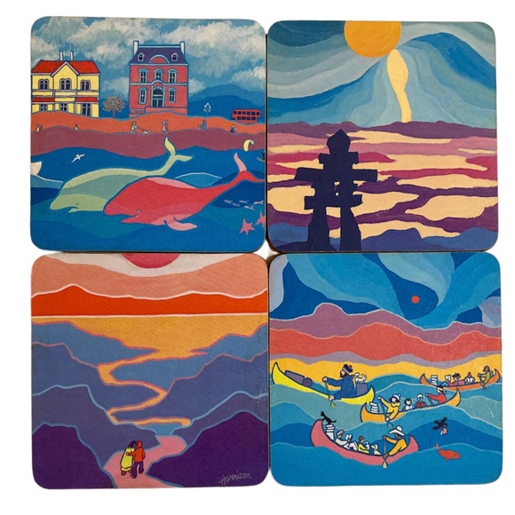 Other - 4 Ted Harrison Art Colourful Coasters